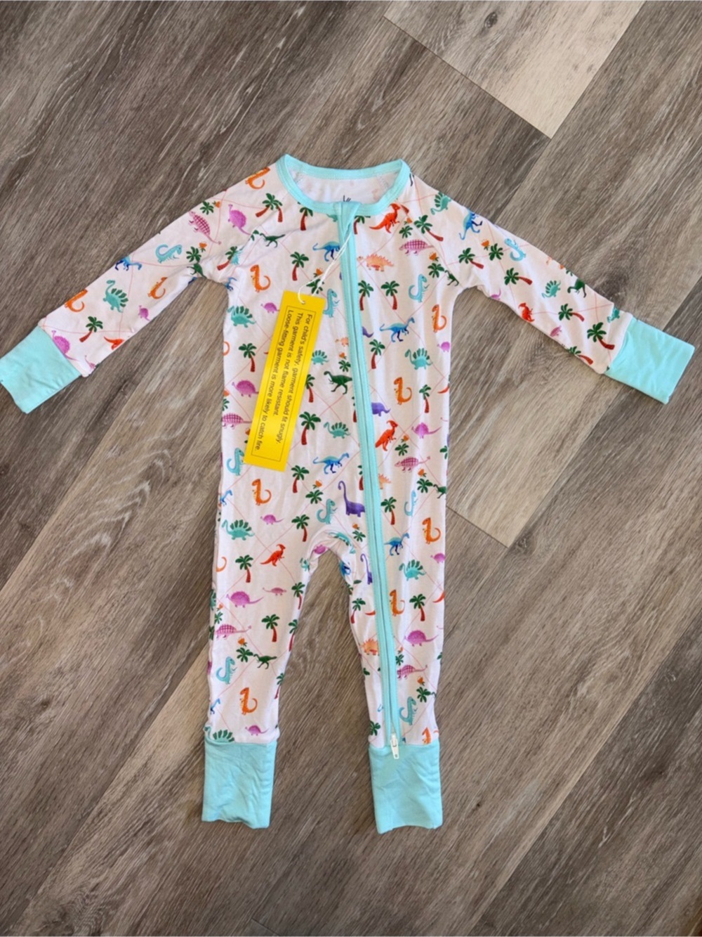 Tovah & Co. Bamboo Sleeper Double-Zipper Dinosaur Print size 6-9M